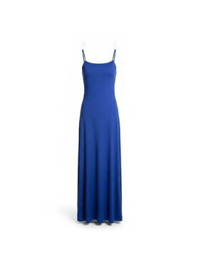 Banana Republic Women’s Blue Satin Strappy Maxi Dress Lightweight Stylish Sz XS
